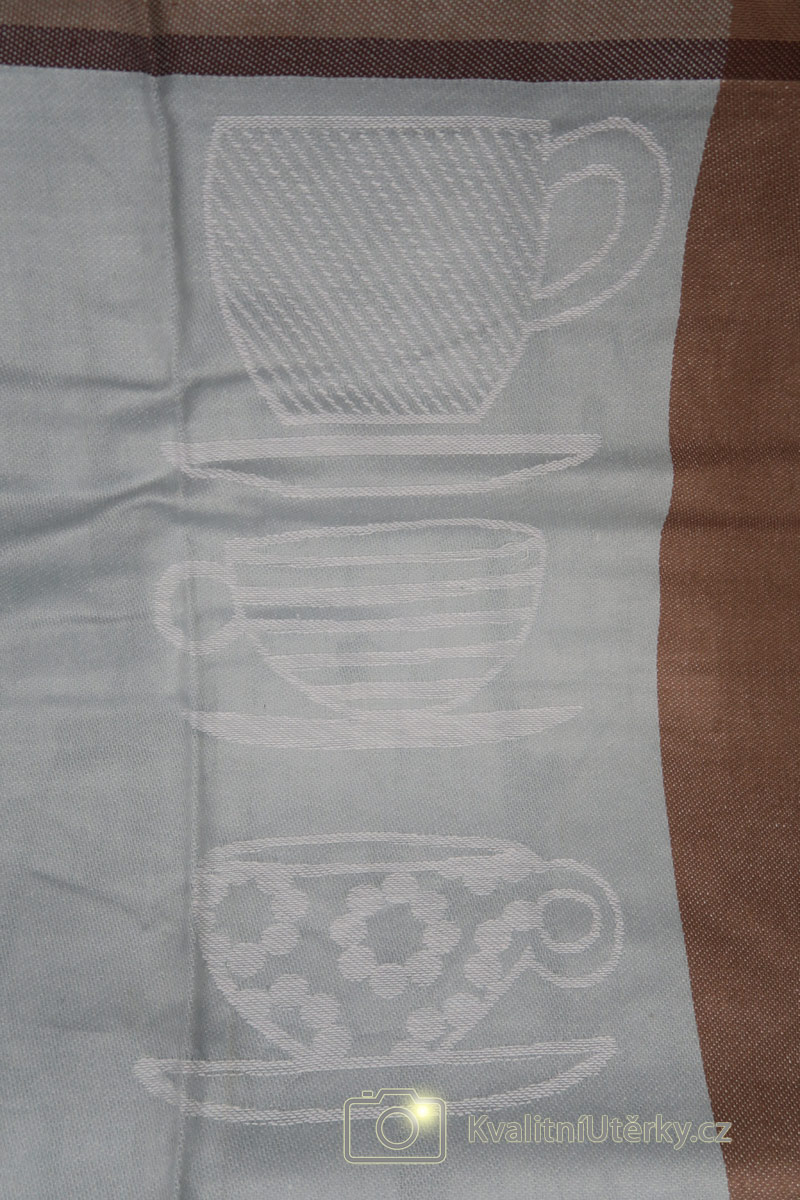 Bavlněné utěrky Brown Café 3 ks